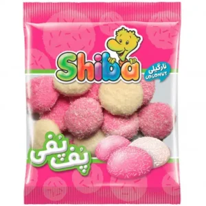 مارشمالو نارگیلی پف پفی شیبا 50 گرمی